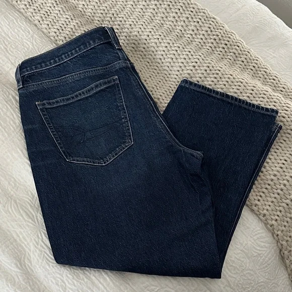 American Eagle high rise ankle straight jeans 14 short - Picture 3 of 8